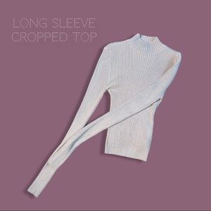 Nude Pink, Long Sleeve Crop Top 🥀